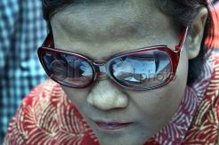 Tuna netra latihan mencoblos