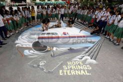 Karya seni 3D MH370 di Manila