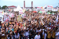 Ribuan simpatisan dan kader Hanura Palembang teriakkan Wiranto presiden