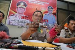 Polresta Manado gelar barang bukti dan pelaku kejahatan
