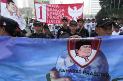 Aksi Lingkungan Sahabat Prabowo di Bundaran HI