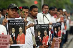 Aksi Freeze Mob Dukung Prabowo-Hatta