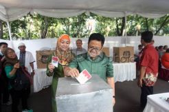 Muhaimin Iskandar Nyoblos di Widya Chandra