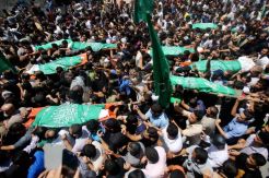 Pemakaman Korban Serangan Udara Israel di Jalur Gaza