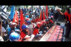 Buruh di Mojokerto Tuntut THR Sesuai Aturan