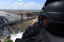 TNI AD Gelar Patroli Udara di Langit Palembang
