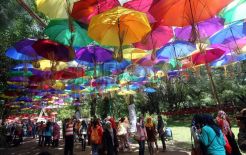 Kemeriahan Festival Payung Indonesia 2014