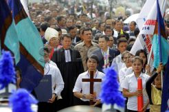 CEO MNC Group Hary Tanoesoedibjo Hadiri Perayaan Natal Oikoumene Sumut 2014