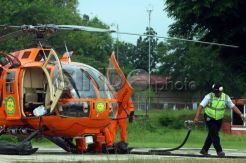 Basarnas Terbangkan Heli Bolco 105 Dari Palembang