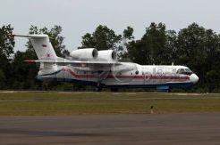 Jet Amfibi Rusia Beriev BE-200 CS Tiba di Pangkalan Bun