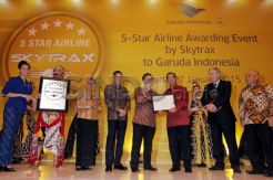 Garuda Raih Penghargaan Maskapai Bintang Lima