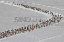 Ribuan Peserta Ikuti Ski Maraton di Swiss
