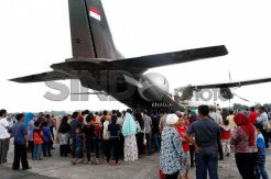 Joy Flight Naik Hercules di Medan Air Show