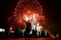 Kembang Api Perayaan Berakhirnya Perang Dunia II di Rusia