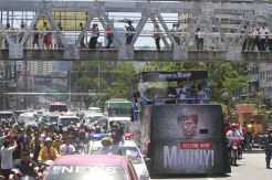 Ribuan Warga Manila Sambut Kedatangan Pacman