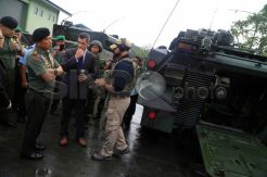 Panglima TNI Tinjau Uji Coba Alat Komunikasi Tank Leopard