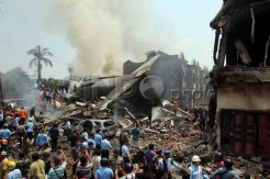 Pesawat Hercules TNI-AU Jatuh di Medan
