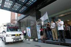 Menhub Jonan dan HT Lepas Tim Peliput Mudik MNC Media