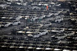 Ledakan di China Hancurkan Lebih dari 8000 Unit Mobil Baru