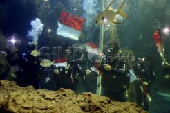 Bendera Merah Putih Berkibar di Sea World