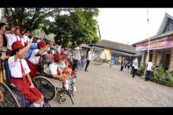 Siswa SLB YPAC Gelar Upacara 17 Agustus