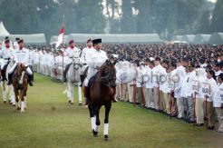 Prabowo Subianto Pimpin Upacara di Bogor
