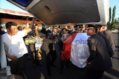Jenazah AKP Bryan Theopani Tatontos Tiba di Manado
