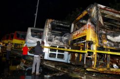 Belasan Bus Transjakarta Terbakar