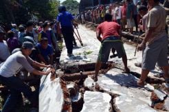 Satu Orang Tewas Akibat Robohnya Tembok Pasar Langon Tegal