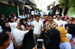 Cawagub Sandiaga Uno Kampanye di Kebon Jeruk