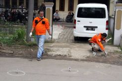 Polisi Lakukan Olah TKP Bom di Jalan Arjuna Bandung