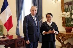 Menlu Retno Marsudi Terima Kunjungan Menlu Perancis Jean Marc Ayrault