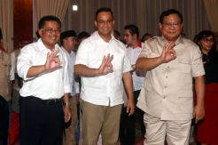 Anies Hadiri Konsolidasi di Kediaman Prabowo