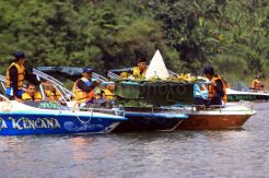 Melarung Gunungan dalam Tradisi Nyadran di Waduk Jatibarang