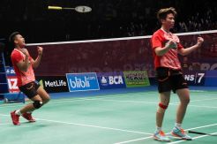 Selebrasi Emosional Tontowi/Liliyana Setelah Menangi Final Ganda Campuran