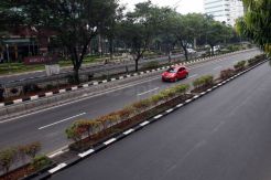 Ditinggal Mudik Warganya, Jalanan di Jakarta Lengang