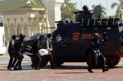 Pasukan Anti Teror Polri Unjuk Kebolehan di HUT Bhayangkara