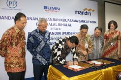 Bank Mandiri Jalin Kerja Sama Pengelolaan Gaji PT PP