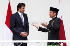 Presiden Jokowi Terima Kunjungan Emir Qatar Syekh Tamim bin Hamad ats-Tsani