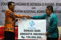 PMI dan Inkindo Salurkan Donasi Pembangunan Rumah Sakit di Rakhine