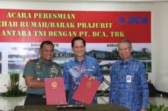 BCA Rehabilitasi Sarana dan Prasarana Prajurit TNI