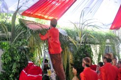 Menaiki Tangga, Presiden Jokowi Memasang Bleketepe
