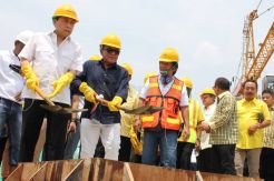 Setya Novanto Hadiri Topping Off Gedung Panca Bakti Partai Golkar