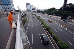 Hari Pertama Tahun 2018, Jalanan di Jakarta Masih Lengang