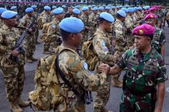 Prajurit Marinir Satgas Kontingen Garuda UNIFIL Lebanon Tiba di Tanah Air