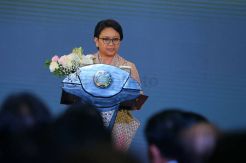Menlu Retno Marsudi Berikan Pernyataan Pers Tahunan