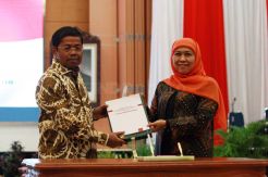 Idrus Marham dan Khofifah Indar Parawansa Serah Terima Jabatan