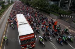 Jakmania Gelar Pawai Rayakan Kemenangan Persija