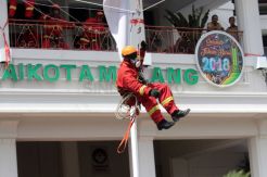 Satpol PP dan PMK Kota Malang Latihan Bersama Pengamanan Pilkada