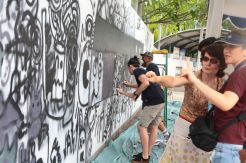 Workshop Seni Mural di Jakarta Intercultural School
